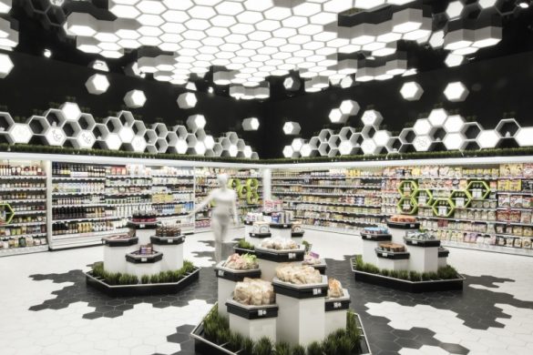 The latest generation of LED fixtures and systems for the Fantastico supermarket in Mladost 1