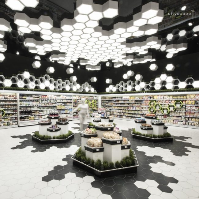 The latest generation of LED fixtures and systems for the Fantastico supermarket in Mladost 1
