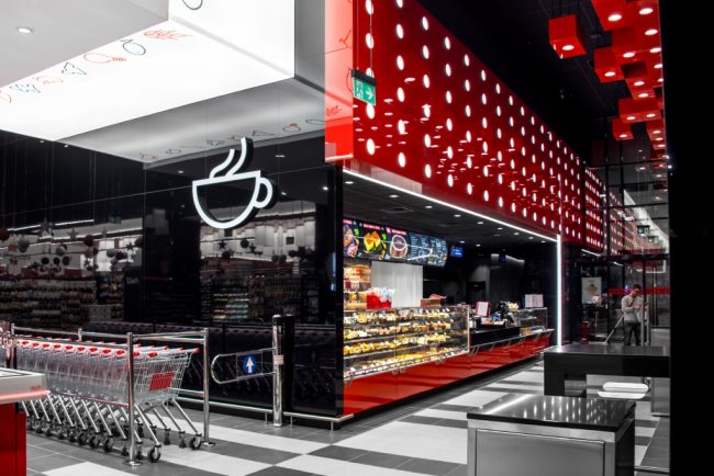 Complete lighting design for Fantastiko supermarket - GM Dimitrov Blvd.
