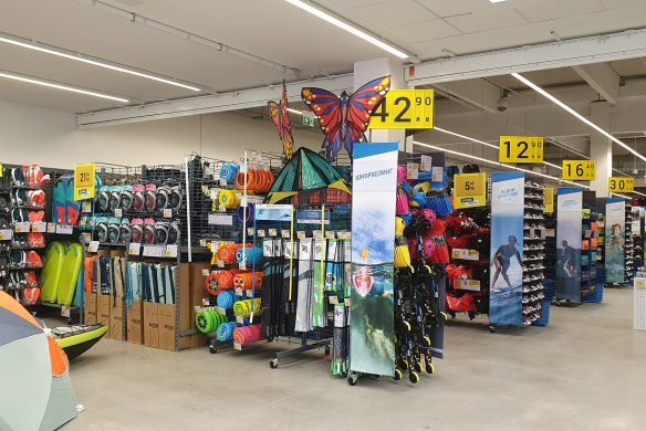 Lighting design project for Decathlon